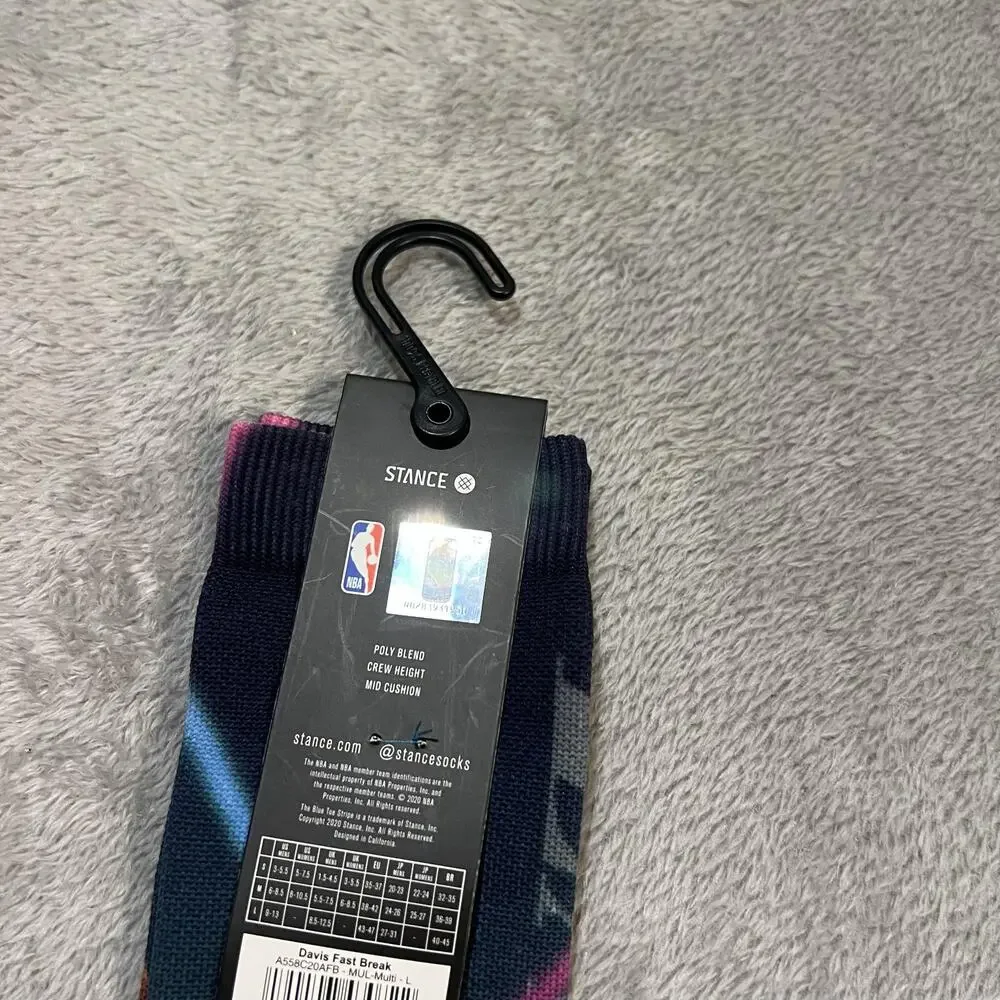 Stance Anthony Davis Socks Mens Large Multicolor NBA Crew Lakers Basketball